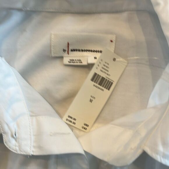 Shirt size Medium by Anthropologie White Mens Style Button Down Dress Shirt - Picture 4 of 5